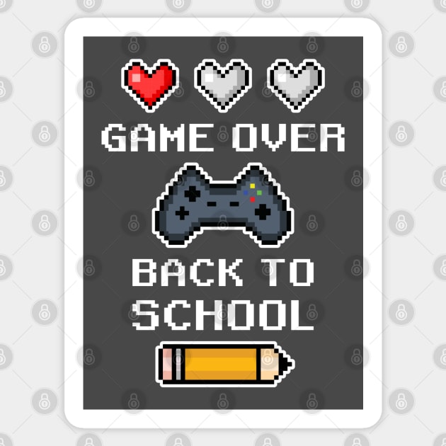 Game Over, Back to School Sticker by Meows and Makes